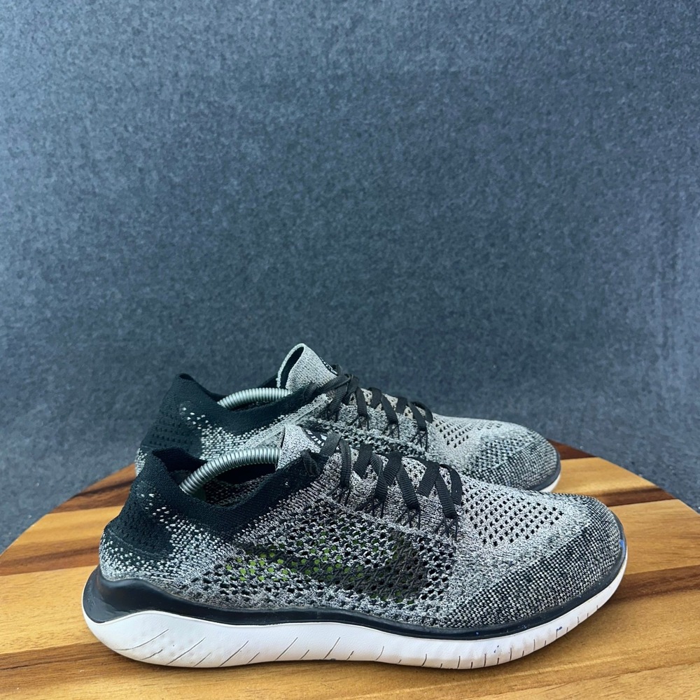 Nike Free RN Flyknit 2018 FK Oreo Grey Black White 942839-101 Running Women's 10